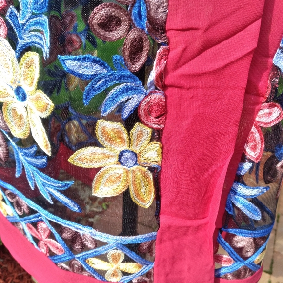 So Sheer Red Open Front Leisure Robe STUNNING π - Picture 7 of 10